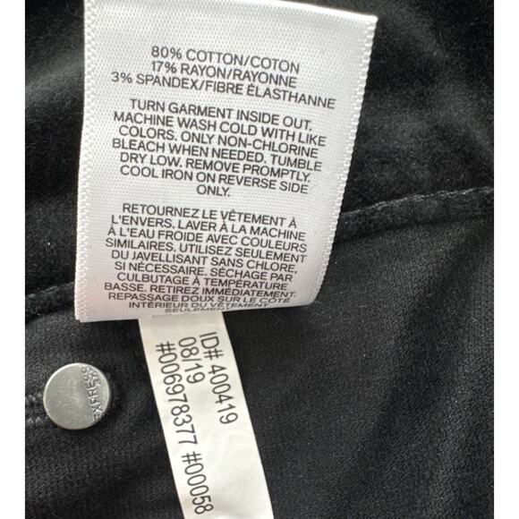 Express Black Velvet Pants Womens 8 Super High Rise Stretch Ankle Legging - Picture 8 of 13